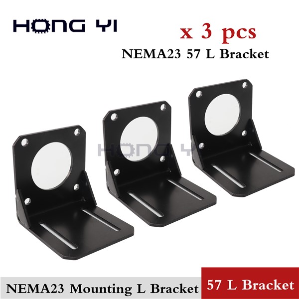 3Pcs Stepper Motor NEMA 23 Mounting L Bracket Mount for 57 Motor NEMA23 Housing