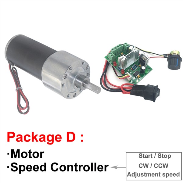 Permanent Magnet 12V 24V DC Gear Motor High Torque Electric Low RPM 4 To 1270RPM in DC Motor Adjustable Speed Reversed