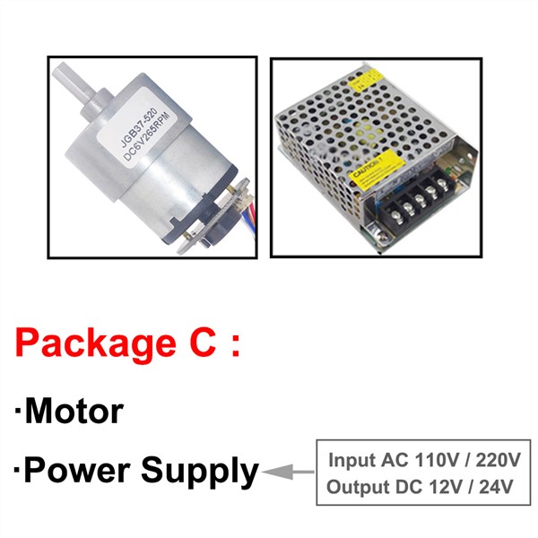 12V Electric Micro DC Geared Motor Encoder 6V 12 Volt Low RPM 7 To 1590RPM Adjustable Speed Reversed High Torque Mini DC Motors