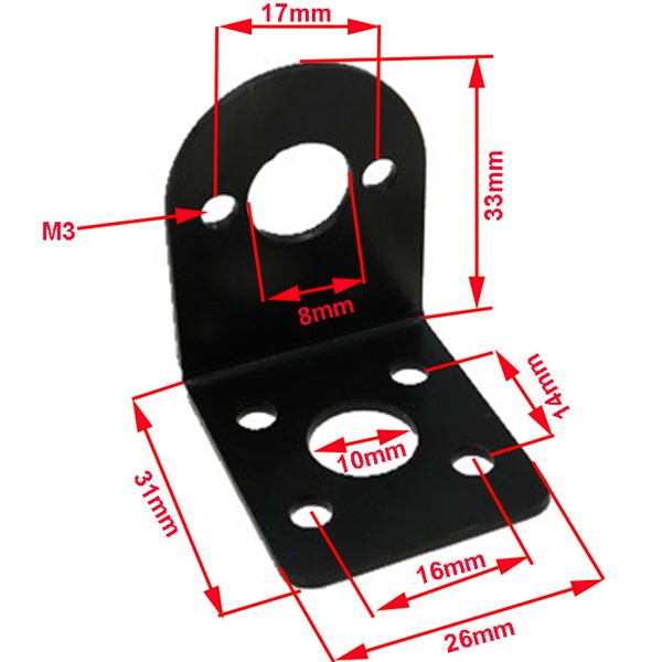 Electric DC Motor Metal Mounting Bracket Fixed Bracket Use for DC Geared Motor 25MM Diameter Gearbox Or Model Car Accessories