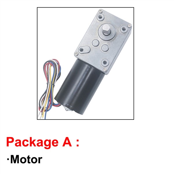 High Torque 70KG Brushless Electric DC Worm Geared Motor 12V 24V 8-470RPM with Self Locking Reversed PWM Speed Regulation