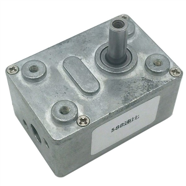 Worm Gearbox with Reduction Ratio 1:40/1:65/1:90/1:150/1:260/1:340/1:600/1:1000 Metal Gears Use for DC Worm Geared Motor