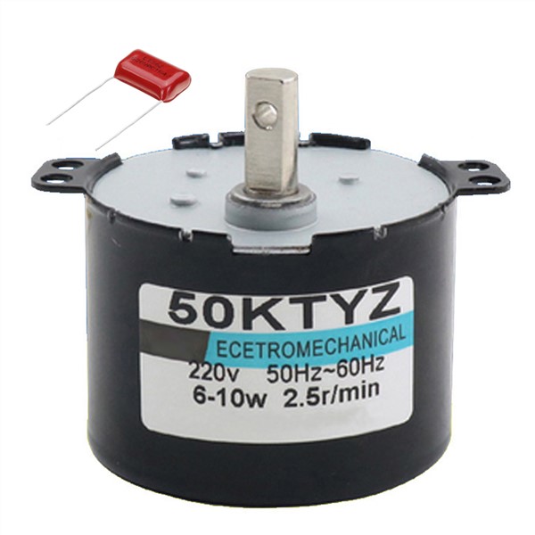 50KTYZ 24V 220V AC Micro Permanent Magnet Electric Synchronous Motor 220V 24V Slow Speed 1 To 120RPM Forward Reverse CW/CCW