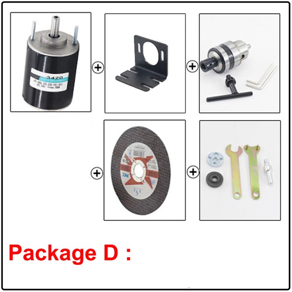 Hollow Shaft Permanent Magnet High Speed DC Motors 12V 24V 3500/7000RPM 30W Adjustable Speed Reversed in DC Motor for Cutting