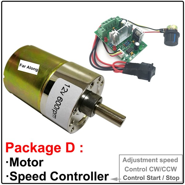 12V 24V Micro Brushed DC Gear Motors 12 Volt High Torque Slow Low Speed 5 To 600RPM in DC Motor Adjustable Speed Reversed