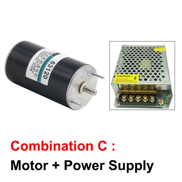 Micro Permanent Magnet 12V 24V 180W DC High Speed Motors 2000/4000RPM Adjustable Speed Reversible CCW for Toys Smart Device Etc.