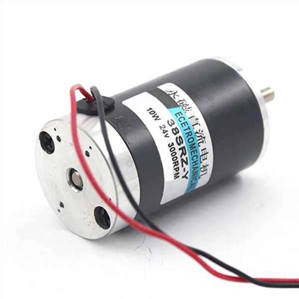 10W Micro Permanent Magnet DC Motors 12V 24V High Speed in DC Motor 2000/3000/4000RPM Adjustable Speed Reversible for DIY Toys