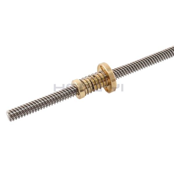 Anti-Backlash Nut + 200mm 300mm 400mm 500mm T8 Lead Screw 8MM Thread 8mm T-Type Fuso Trapezoidal for 3D Printer & CNC