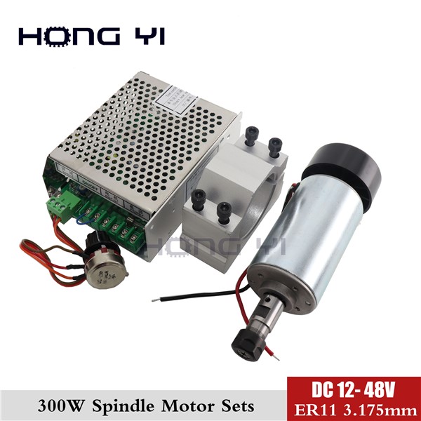 0.3kw Spindle DC Shop Promotions FREE 1pcs ER11 Chuck 12-48 CNC 300W Spindle Motor Mount Bracket 24V 36V for PCB Engraving