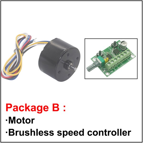 3525 Micro Mini Brushless 12V 24V DC High Speed Motors 12 Volt Reversed 3000/6000RPM In BLDC DC Motor with PWM Speed Regulation