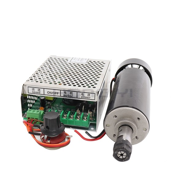 0.5kw Clamps Air Cooled Air Cooled Spindle ER11 Chuck CNC 500W Spindle Motor + Power Supply Speed Governor for DIY CNC