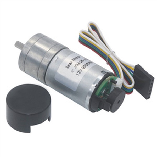 Mini DC Geared Motor 6V 12V 24V with Encoder In DC Motor 12 To 1360RPM Adjustable Speed Reversed with Speed Measurement Encoder