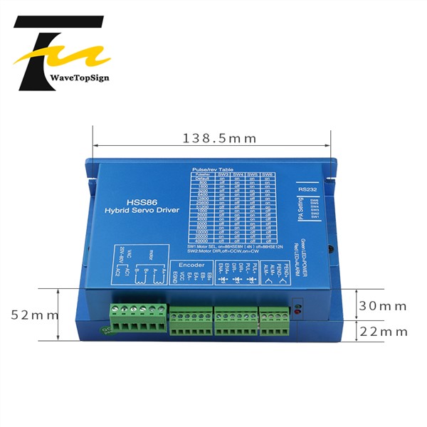 NEMA34 Closed Loop Hybrid Step-Servo Series Driver Kits HSS86 1pcs+Closed-Loop Motor 86HSE Series 1pcs +Data Cable 1pcs