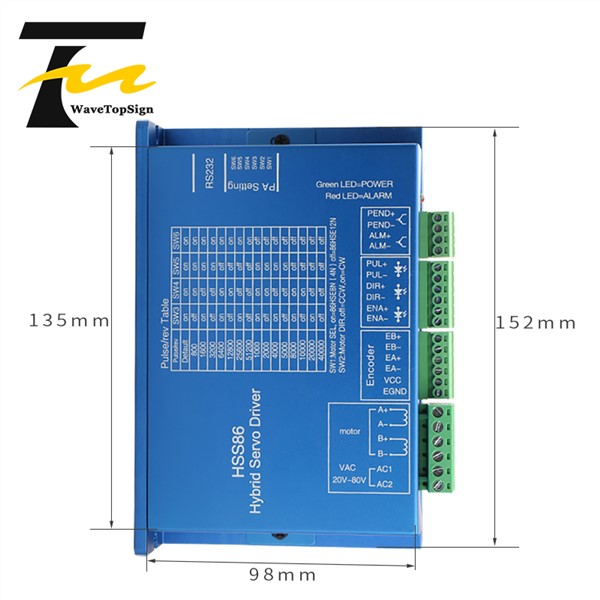 NEMA34 Closed Loop Hybrid Step-Servo Series Driver Kits HSS86 1pcs+Closed-Loop Motor 86HSE Series 1pcs +Data Cable 1pcs