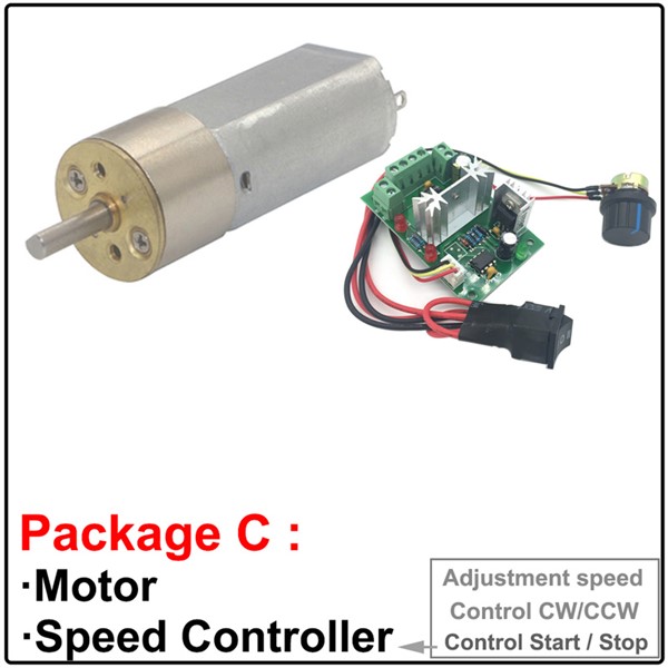 Micro Mini DC Gear Motors 12V Low Speed 33-340RPM In DC Motor Adjustable Speed Reversed for DIY Toys Water Light Needle Robot