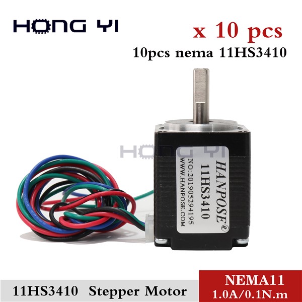 Free Shipping Quality 11HS3410 4-Lead Nema 11 Stepper Motor 34mm Motor 28BYGH 1.0A CE ROSH ISO CNC Laser & 3D Printer