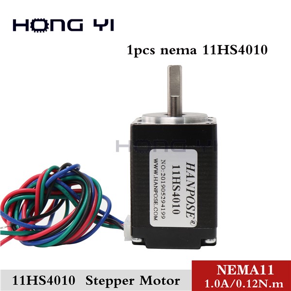 Free Shipping 1pcs Nema11 Stepper Motor 28mm Nema 11 28BYGH 1.0A 40mm 11HS4010 4-Lead Motor for 3D CNC Printer