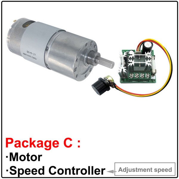Electric 12V 24V Micro Mini DC Gear Motors 12 Volt High Torque High Speed 7-1000RPM In DC Motor Adjustable Speed & Reversible