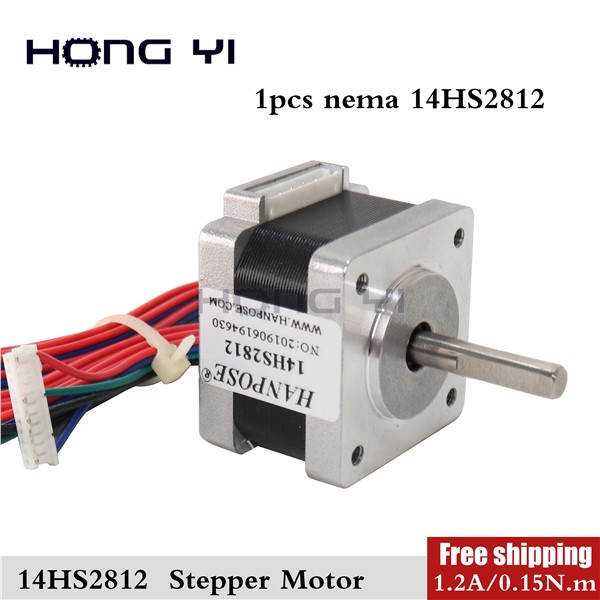 Free Shipping 1 Pcs Nema 17/14 35x28mm Length Stepper Motor 1.2A 0.15N. M 4-Wire for New CNC Or Monitor