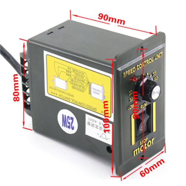 220V AC Motor Speed Controller 6/15/25/40/60/90/120/200/250W AC 220V for Forward Reverse Single-Phase AC Geared Motor Control