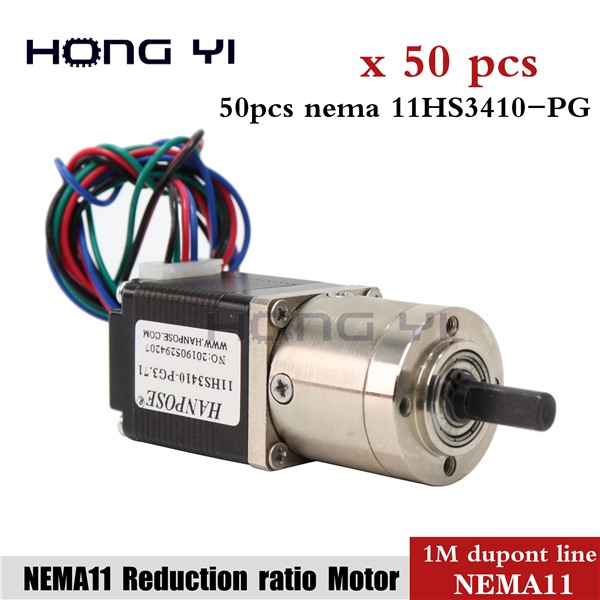 50pcs 11HS3410-PG Extruder Gear Stepper Motor Ratio 5.18:1 Planetary Gearbox Stepper Motor Nema 11 for CNC