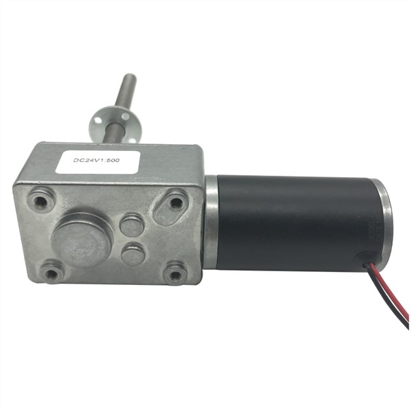 Long Threaded Shaft Micro DC Electric Worm Geared Motor High Torque DC 12V 24V 5-470RPM in DC Motor Adjustable Speed Self Lock