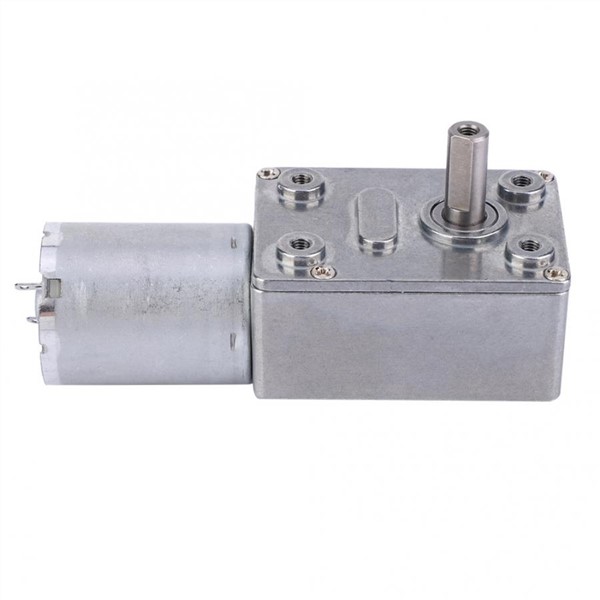 DC Gear Motor Micro Type DC Speed Reduction Motor Large Torsion Worm Gear Motor 12V for Multiple Purposes DC Synchronous Motor