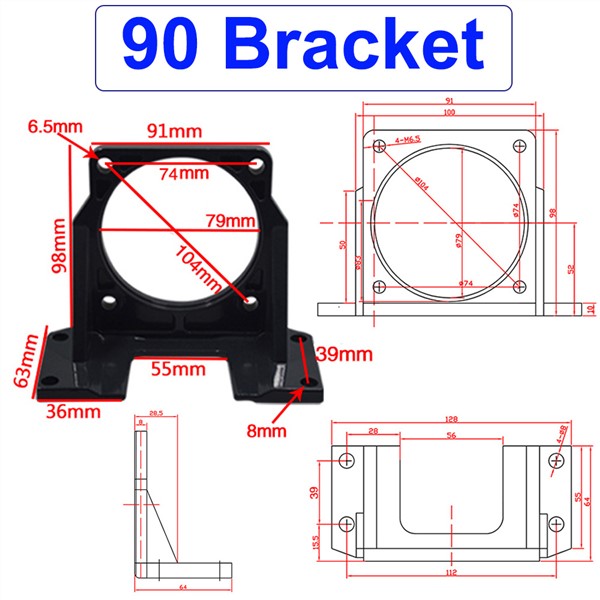 Metal Electric DC AC Motor Mounting Bracket Use for Motor Fixed Installation