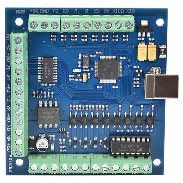 CNC Motion Controller 4 Axle 100K Mach3 Motion Control Card CNC Driving Card + Electric Handwheel Set CNC Driver Card Set