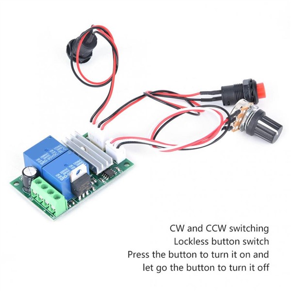 PWM DC Motor Speed Regulator 6~24V CW CCW Rotation Switch Controller Lockless Switch DC Motor Speed Controller Regulator