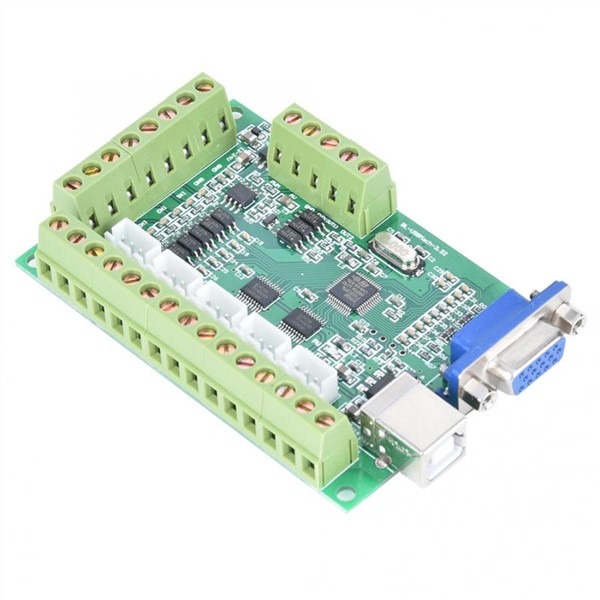 Green 5 Axle Motion Controller MACH3 USB Interface Board CNC Motion Control Card with Handwheel