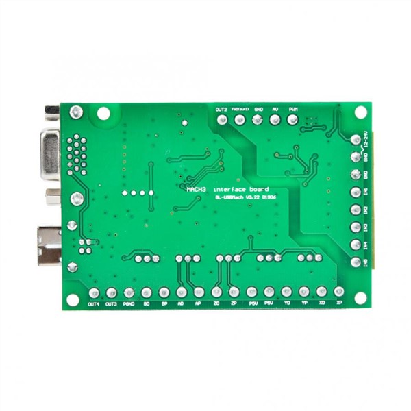 Green 5 Axle Motion Controller MACH3 USB Interface Board CNC Motion Control Card + No Stop Handwheel