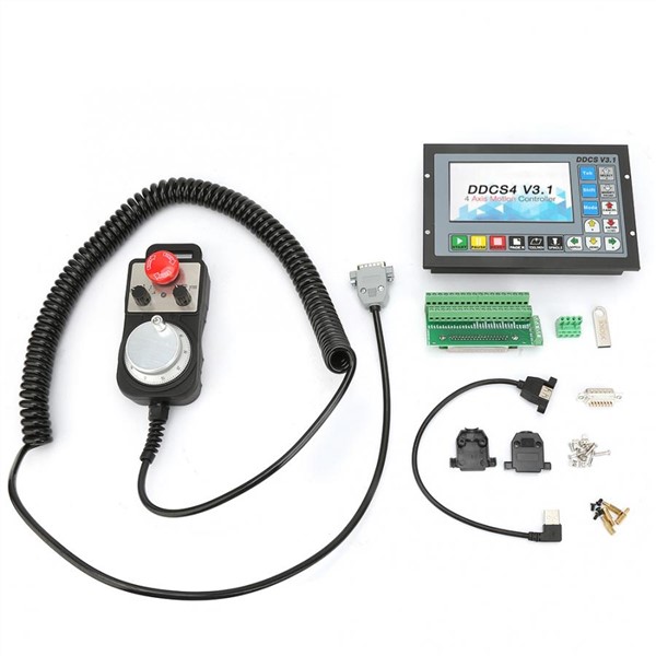 CNC Controller DDCSV3.1 4 Axle off-Line Controller with Emergency Stop Function Handwheel Kit Motion Controller