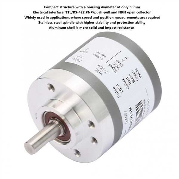 Solid Shaft Encoder MAE38-S6F1024/1.5M Multi-Purpose Rotating Incremental Encoder 7-30V Motion Control Accessories