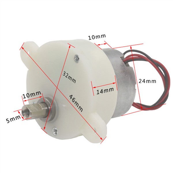 JS-30 Mini Micro DC Geared Motors 6V 5RPM 100RPM Use for DIY Robot Toys Display Stand Little Magic Ball Fan Motor Etc.