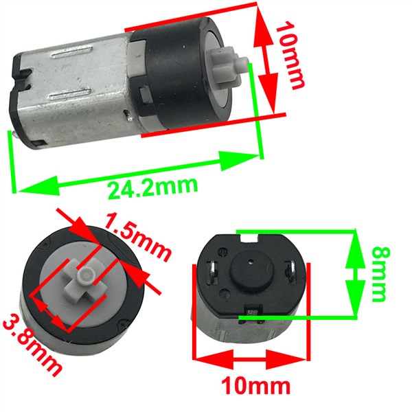 M10 Mini Micro Planetary Geared Motors 3V 6V Low Speed 60RPM 120RPM In DC Motor Reversed Use for Toys Electronic Door Lock Etc.
