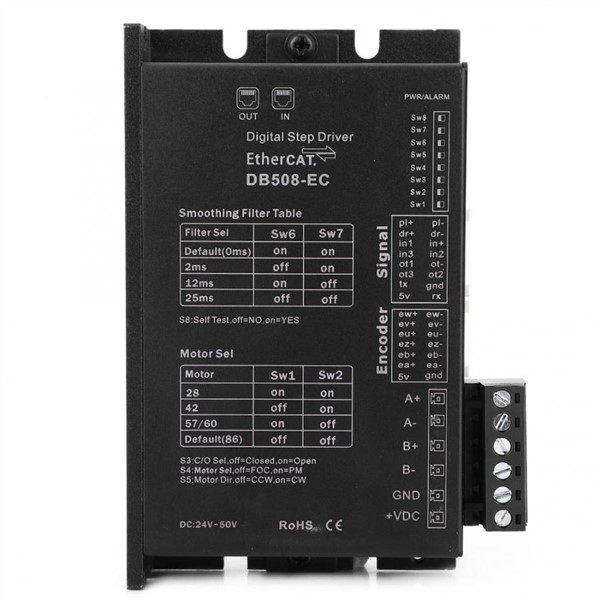 Stepper Motor Driver Digital Stepper Motor Driver Nema 17 23 24 34 Automatic Adjustment for EtherCAT DC24-50V1-8A Step Motor