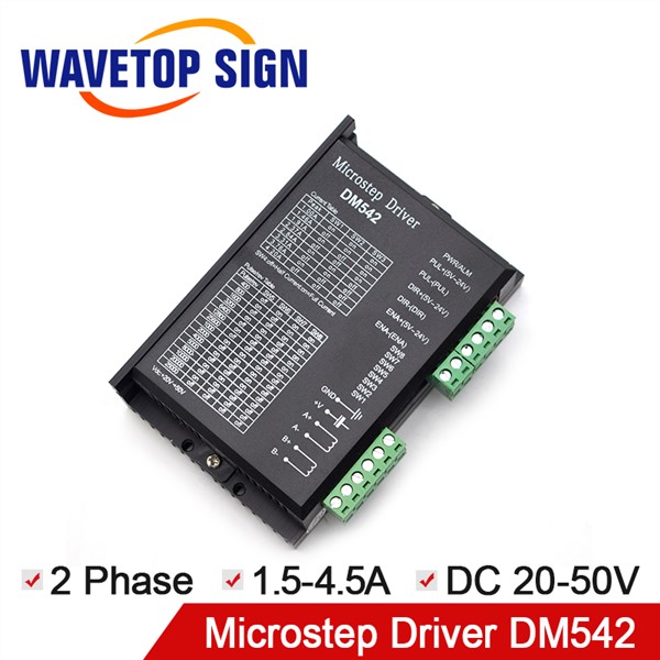 Digital Stepper Motor Driver DM542 Microstep Driver 2Phase 20-50VDC for 57 60 86 Series Motor Replaces M542 / 2M54 / TB6600