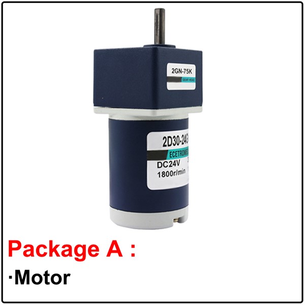 12V 24V Micro Metal DC Electric Geared Motor 30W Slow Speed 10-600RPM Low Noise Reversible Motor Adjustable Speed