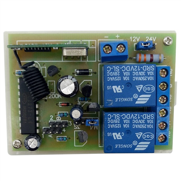 12V 24V Motor Forward Reverse 10A Wireless Controller 2-Way Output Support Control Two Motors Use For Smart Device Or Door