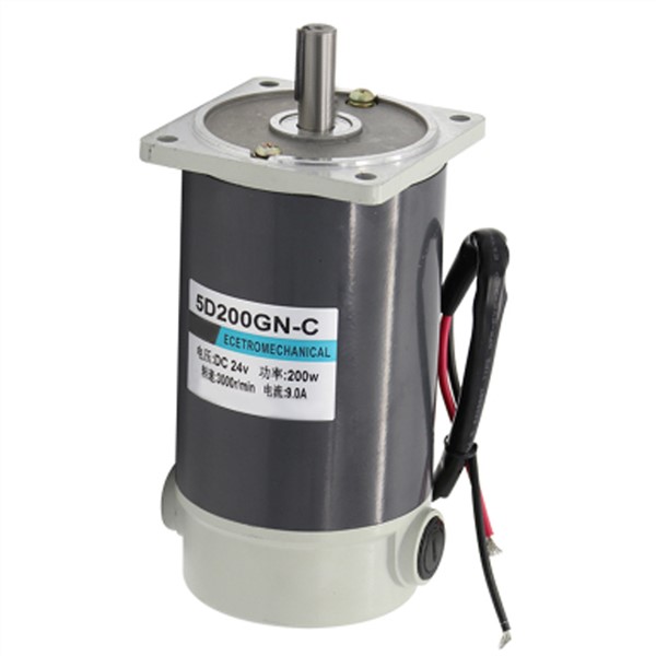 200W Electric Micro DC High Speed Motors 12V 24V 1800/3000RPM Long Life Adjustable Speed Reversible DC Permanent Magnet Motor