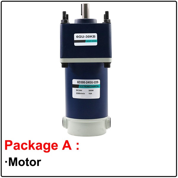 300W Micro Geared Reducer Motor DC 12V 24V Low Speed 10 To 1000RPM High Torque 19.7 To 400KG Adjustable Speed Reversible Motor