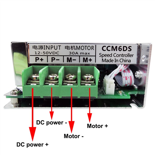 12V 24V 36V PWM DC Motor Speed Controller 30A 12V-50V with Speed Control Switch Use for DC Brushed Motor