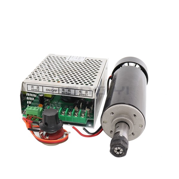 Spindle Motor 500W Air Cooled 0.5kw Milling Motor +Spindle Speed Power Converter+&52mm Clamp+13pcs Er11 Collet for DIY