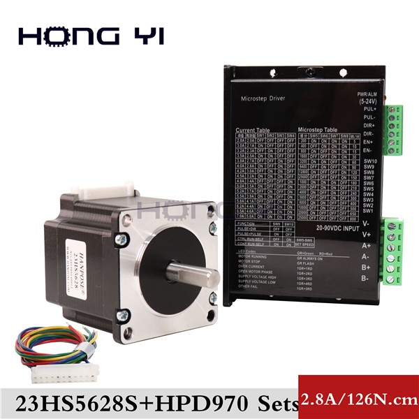 4-Lead 2.8A 126N. Cm Nema23 Stepper Motor Driver 23HS5628S -HPD970 57 Motor CE CNC Laser & 3D Printer Motor