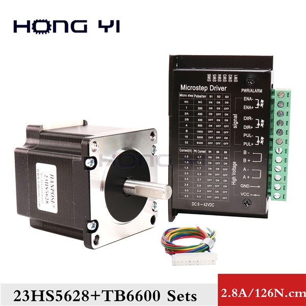 23HS5628 2.8A 126N. Cm Nema23 Stepper Motor Driver TB6600 57 Motor CE CNC Laser & 3D Printer Motor