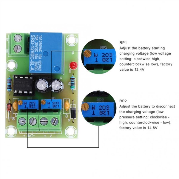 XH-M601 Battery Charging Control Power Supply Module Charger Power Control Panel Charging Power Module