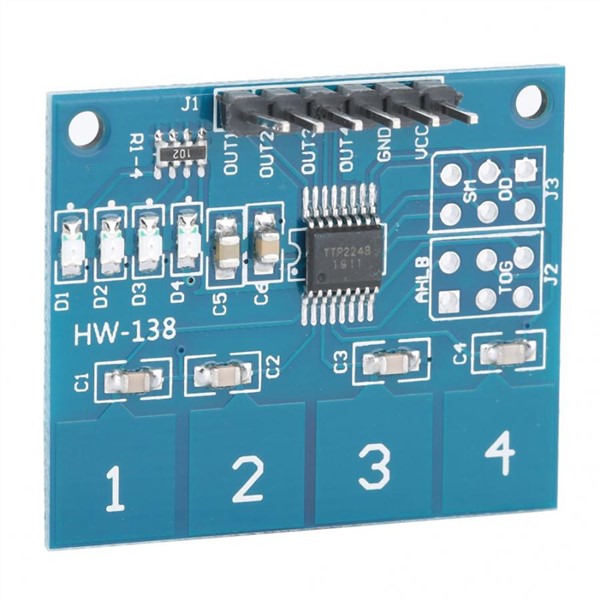 5Pcs Touch Switch Module TTP224 Capacitive 4 Channels Digital Sensor Electrical Equipment