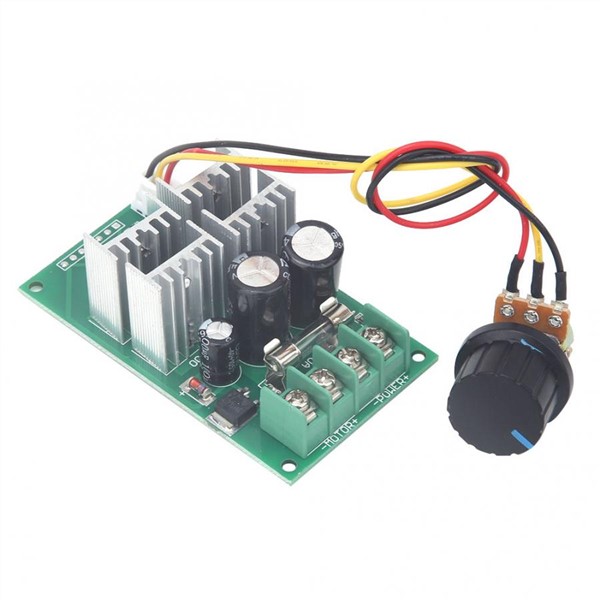 DC Motor Speed Controller Drive Module PWM Support PLC Analog with Knob DC6-60V 20A