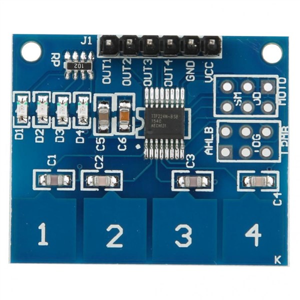 5Pcs TTP224 4 Channels Capacitive Touch Switch Digital Touch Sensor Module Switch Modules Accessories for Arduino